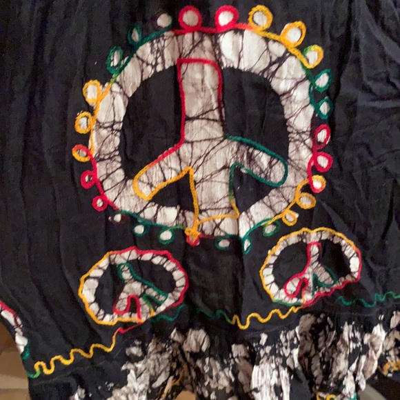 Black with Print Swim Suit Coverup - Picture 3 of 10